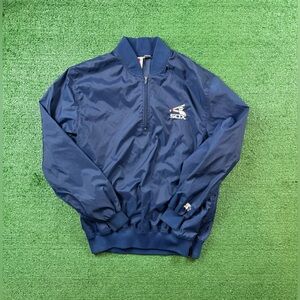 Vintage quarter zip Navy Starter Chicago White Sox windbreaker jacket